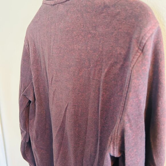 Van Heusen Flex Quarter Zip Pullover Size Medium Burgundy Sweater Long Sleeve - Picture 9 of 10